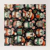 クリスマスツリーカワイイカラフルミストレネズミ ジグソーパズル (横)