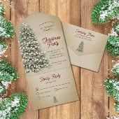 クリスマスツリーカンパニーホリデーパーティクラフトブラウン オールインワン招待状