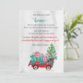 クリスマスツリーカート引っ越しましたホリデーカード (スタンド正面)