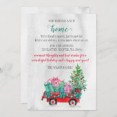 クリスマスツリーカート引っ越しましたホリデーカード (正面/裏面)