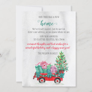 クリスマスツリーカート引っ越しましたホリデーカード