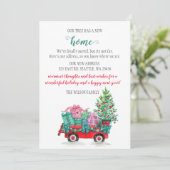 クリスマスツリーカート引っ越しましたホリデーカード (スタンド正面)