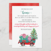 クリスマスツリーカート引っ越しましたホリデーカード (正面/裏面)