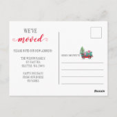 クリスマスツリーカート引っ越しましたホリデームービング ポストカード (裏面)