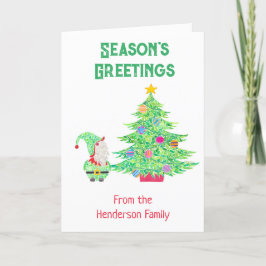 クリスマスツリーカードの下の格言 シーズンカード