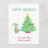 クリスマスツリーカードの下の格言 シーズンポストカード (正面)