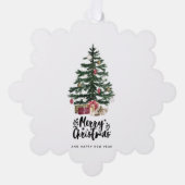 クリスマスツリーカードメリークリスマスホリデー オーナメントカード (正面)