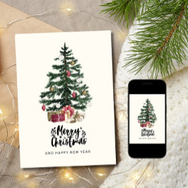クリスマスツリーカードメリークリスマスホリデー シーズンカード