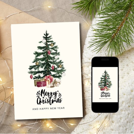 クリスマスツリーカードメリークリスマスホリデー シーズンカード