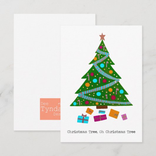 クリスマスツリーカード (正面/裏面)