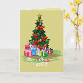 クリスマスツリーカード カード (黄色い花)