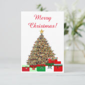 クリスマスツリーカード サンキューカード (スタンド正面)