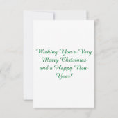 クリスマスツリーカード サンキューカード (裏面)