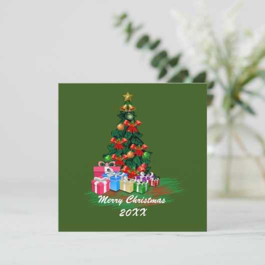 クリスマスツリーカード シーズンカード (スタンド正面)