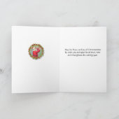 クリスマスツリーカード、平和及び喜び、Christmastime シーズンカード (内部)