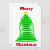 クリスマスツリーカード 招待状 (正面/裏面)
