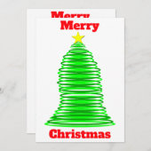 クリスマスツリーカード 招待状 (正面/裏面)