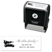 クリスマスツリーカーハッピーホリデーズ差出人住所 セルフインキングスタンプ (インサイチュ)