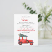 クリスマスツリーカー引っ越しましたホリデームービング ポストカード (スタンド正面)