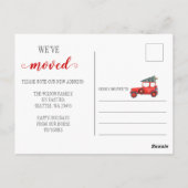 クリスマスツリーカー引っ越しましたホリデームービング ポストカード (裏面)