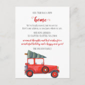 クリスマスツリーカー引っ越しましたホリデームービング ポストカード (正面)