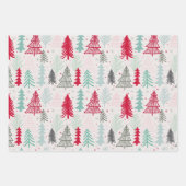 クリスマスツリーガロールのバンドル:常緑樹 ラッピングペーパーシート (正面2)