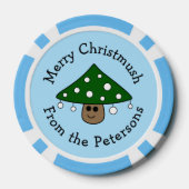 クリスマスツリーキノコトランプのポーカーチップ ポーカーチップ (裏面)