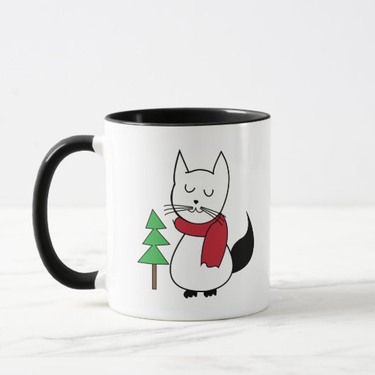クリスマスツリーキャット マグカップ (左)