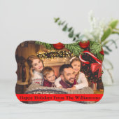 クリスマスツリーキャンディーケファンシーインカットハッピーホリデーズ シーズンカード (スタンド正面)