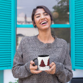 クリスマスツリーキュートホリデーバッファローチェックパターン マグカップ