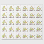 クリスマスツリーキリン ラッピングペーパー (フラット)