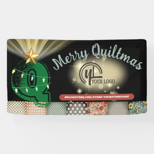 クリスマスツリーキルターキルティングクラフトショーブース 横断幕 (横)