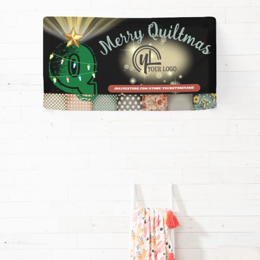 クリスマスツリーキルターキルティングクラフトショーブース 横断幕 (インサイチュ)