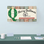 クリスマスツリーキルターキルティングクラフトショーブースb 横断幕 (トレードショー)