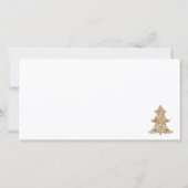 クリスマスツリーギフトカード証明書グリッター (裏面)