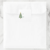 クリスマスツリーギフトラベルシール スクエアシール (バッグ)