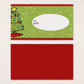 クリスマスツリーギフトラベル (正面&裏面)
