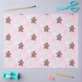 クリスマスツリークッキーキャンディーキャンズピンククリスマス 薄葉紙 (クラフト)