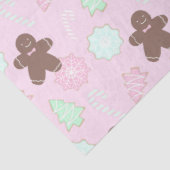 クリスマスツリークッキーキャンディーキャンズピンククリスマス 薄葉紙 (詳細)