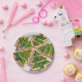 クリスマスツリークッキーホリデーパーティー ペーパープレート (パーティー)