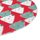 クリスマスツリークッキー生地の自家製ミックスレッド カッティングボード (角)