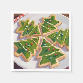 クリスマスツリークッキー ホリデーパーティー スタンダードカクテルナプキン