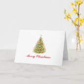 クリスマスツリークラシックグリーティングカード カード (黄色い花)