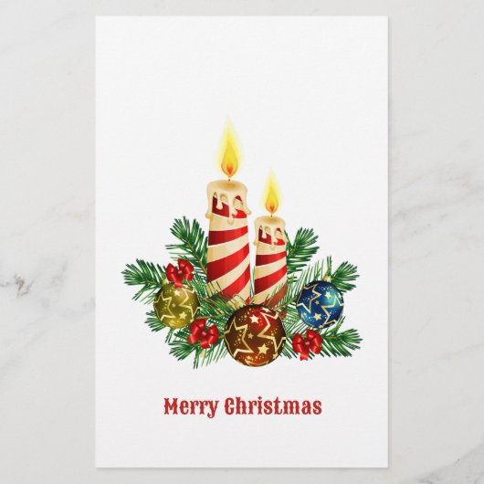 クリスマスツリークラシックニュースレターレッドグリーンカスタム (裏面)