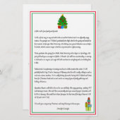 クリスマスツリークラシックニュースレターレッドグリーンカスタム (正面/裏面)