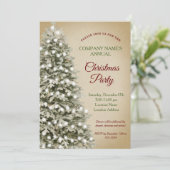 クリスマスツリークラフト紙カンパニーホリデーパーティー 招待状 (スタンド正面)