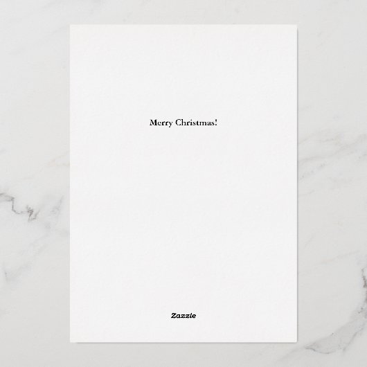 クリスマスツリークリスマスの休日とあなたの言葉 箔シーズンカード (裏面)