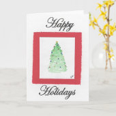 クリスマスツリークリスマスカード カード (黄色い花)