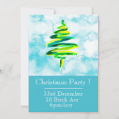 クリスマスツリークリスマスパーティの招待状 招待状 (正面)