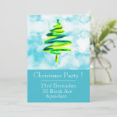 クリスマスツリークリスマスパーティの招待状 招待状 (スタンド正面)